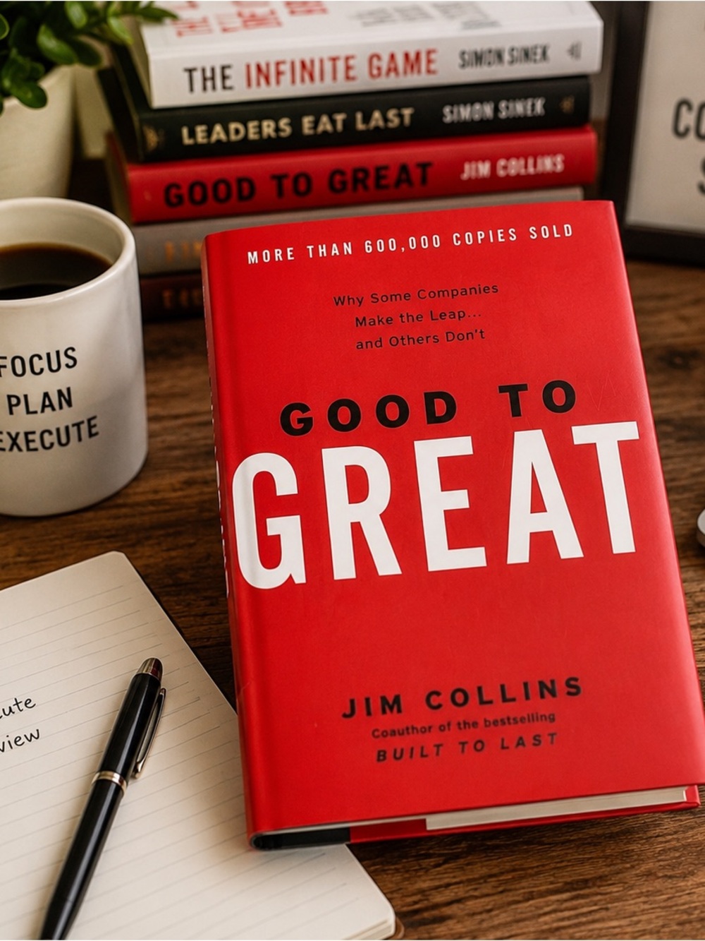 Good to Great Jim Collins Hardcover Business Leadership Management Book